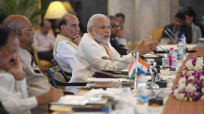 The Prime Minister, Shri Narendra Modi addressing the opening session of the 49th Governors’ Conference, at Rashtrapati Bhavan, in New Delhi on June 04, 2018.