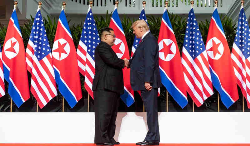 Donald Trump and North Korean leader Kim Jong-un concluded their meeting in Singapore on June 12, 2018. Photo: White House