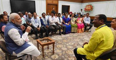 Narendra Modi interacting with the awardees of the National Teachers’ Awards, on the eve of Teachers’ Day, in New Delhi on September 04, 2018