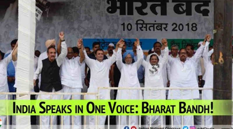 Congress Leads Massive Bharat Bandh Against Modi Govt