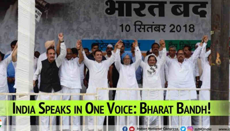 Congress Leads Massive Bharat Bandh Against Modi Govt