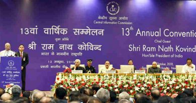 Ram Nath Kovind at the inauguration of the 13th Annual Convention of Central Information Commission (CIC), in New Delhi on October 12, 2018. Photo: PIB