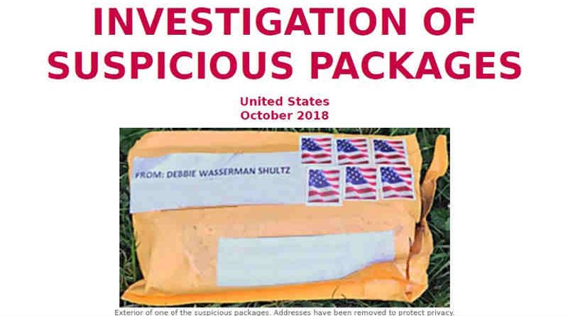 Pipe Bomb Package: Photo: FBI