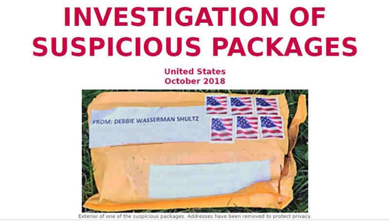 Pipe Bomb Package: Photo: FBI