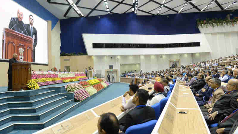 The President of India, Ram Nath Kovind, addressing the Vigilance Awareness Week 2018 function organized by the Central Vigilance Commission (CVC) in New Delhi on October 31, 2018.