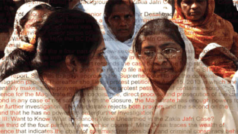 Teesta Setalvad with Zakia Jafri in the Gujarat riots case. Photo: CJP (file photo)