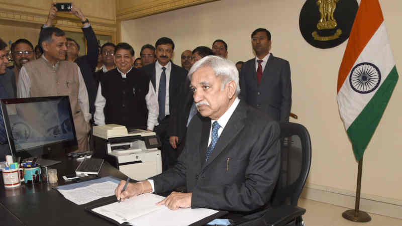 Sunil Arora taking charge as the New Chief Election Commissioner of India, in New Delhi on December 02, 2018