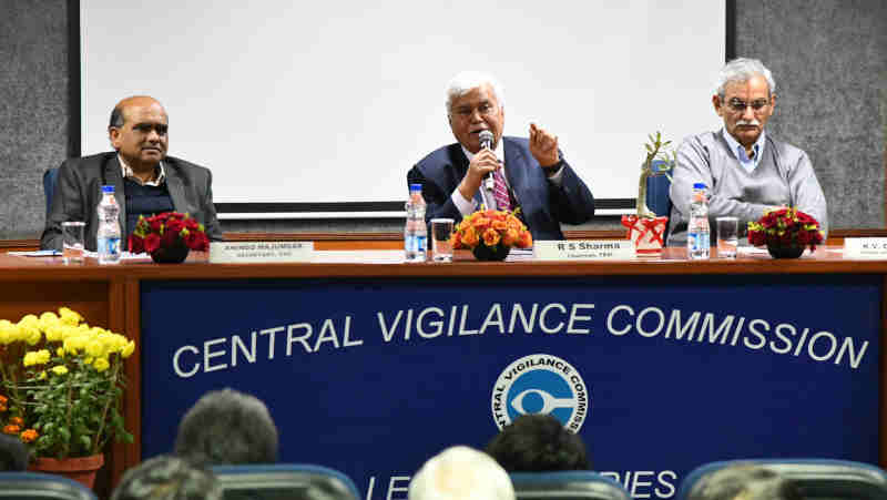 The Chairman, TRAI, Dr. R.S. Sharma delivering the lecture on the topic “India’s Digital Leapfrog”, organised by the Central Vigilance Commission (CVC), in New Delhi on December 20, 2018.