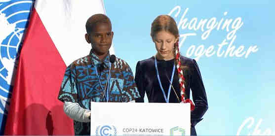 Youth Champions Timoci Naulusala from Fiji and Hanna Wojdowska from Poland