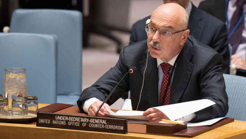 Vladimir Voronkov, Under-Secretary-General of the United Nations Counter-Terrorism Office, addresses the Security Council meeting on threats to international peace and security caused by terrorist acts. Photo: UN