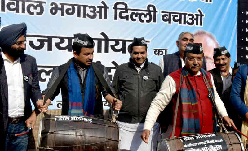 BJP launched drum campaign: Kejriwal Bhagao, Delhi Bachao in Delhi on Janaury 27, 2019. Photo: BJP