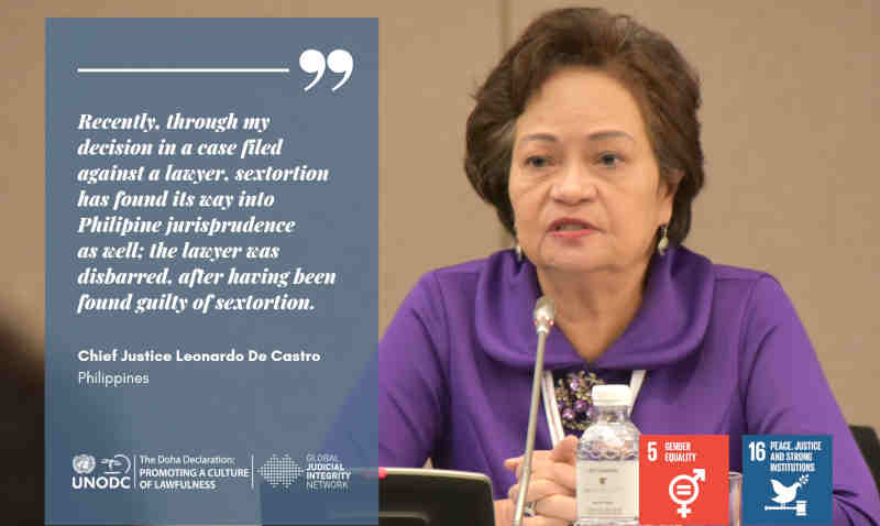 Chief Justice Teresita Leonardo de Castro. Photo: UNODC