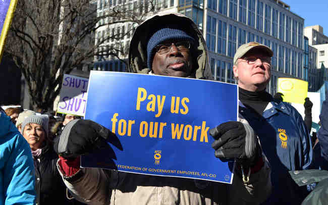 AFGE - Shutdown Rally. Friday marks the first day that 800,000 federal employees will begin missing paychecks since the federal government shutdown began at midnight Dec. 22.