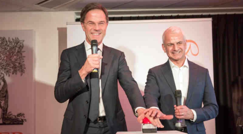 Dutch Prime Minister Rutte opens TechHub at Elsevier’s headquarters in Amsterdam (Photo by Todd Fredericks)