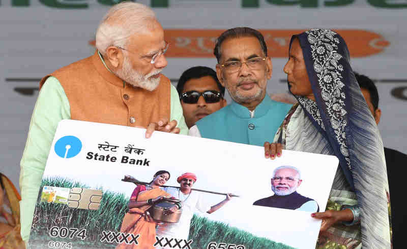 Narendra Modi during the launch of the PM-Kisan scheme, at Gorakhpur, in Uttar Pradesh on February 24, 2019