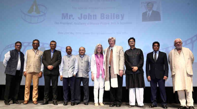 The President of Academy of Motion Pictures Arts and Sciences, Mr. John Bailey, the Secretary, Ministry of Information & Broadcasting, Shri Amit Khare and other dignitaries at a Special Interactive Session, organised by the Ministry of Information & Broadcasting, in New Delhi on May 28, 2019. Photo: PIB