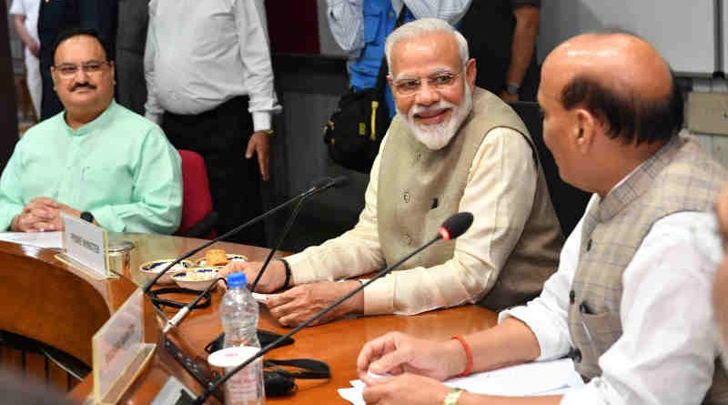 Narendra Modi chairing an all party meeting, in New Delhi on June 19, 2019. Photo: PIB