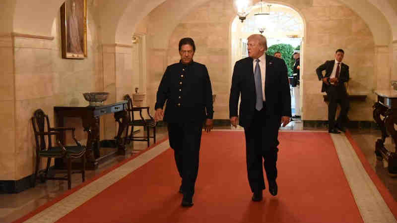 Imran Khan with Donald Trump. Photo: Pakistan Tehreek-e-Insaf (PTI)