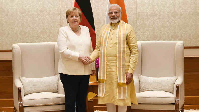 PM Narendra Modi meeting the Chancellor of the Federal Republic of Germany, Dr. Angela Merkel, in New Delhi on November 01, 2019. Photo: PIB