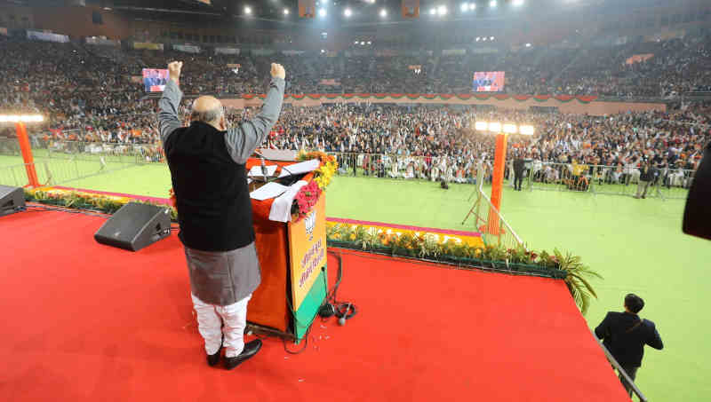 Amit Shah at an election rally in New Delhi on January 5, 2020. Photo: BJP (file photo)