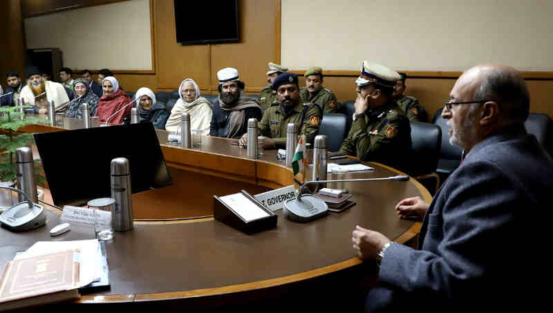 Shaheen Bagh protesters meeting the Lt. Governor (LG) of Delhi Anil Baijal on January 21, 2020. Photo: LG Office