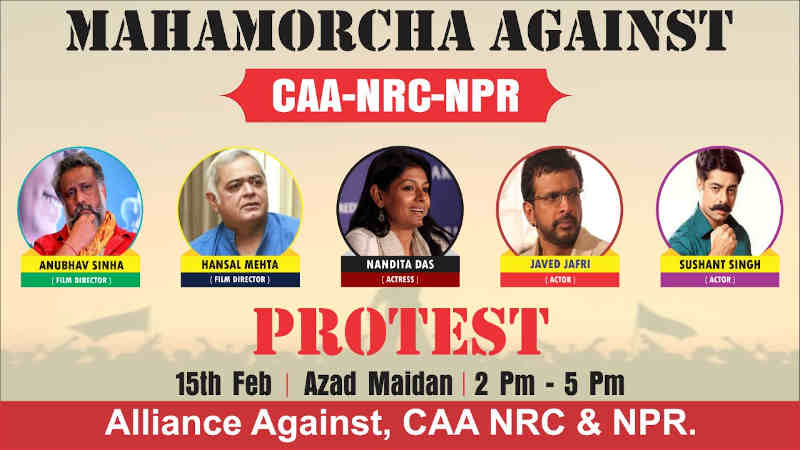 Bollywood Celebs to Lead Mega Protest Against CAA, NRC, NPR.