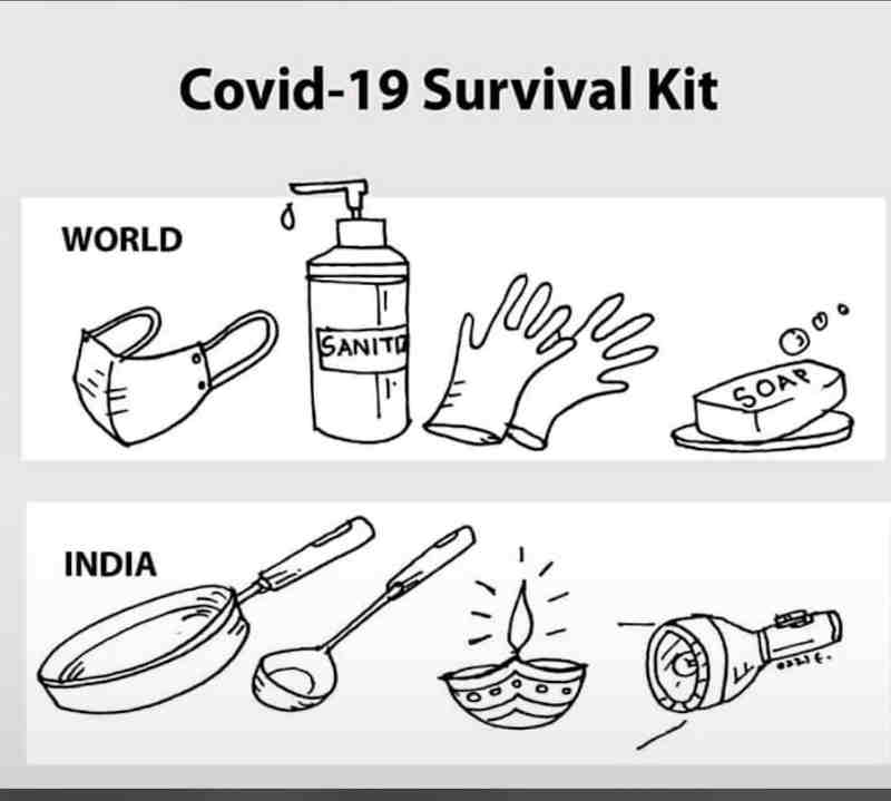 Instead of providing the test and treatment facilities in hospitals and personal protective equipment (PPE) to doctors for treating coronavirus patients, uneducated Modi is asking Indians to hit their kitchen utensils and light candles. Blind Modi followers who do not believe in any kind of scientific reasoning and academic solutions follow Modi’s reckless advice while the intellectual class in India is feeling increasingly disturbed with Modi’s repeated trickery. Photo: Web