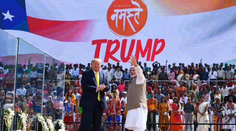 President Donald Trump and PM Narendra Modi at the Namaste Trump event in India on February 24, 2020. Photo: PIB