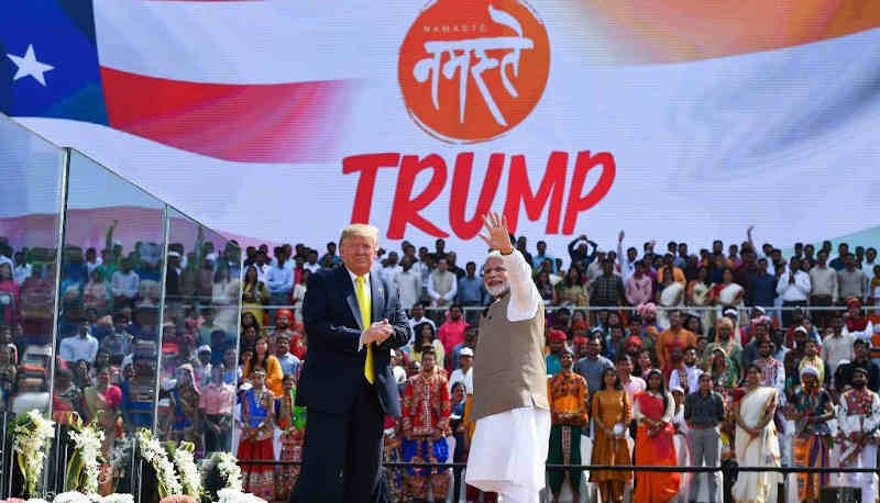 President Donald Trump and PM Narendra Modi at the Namaste Trump event in India on February 24, 2020. Photo: PIB