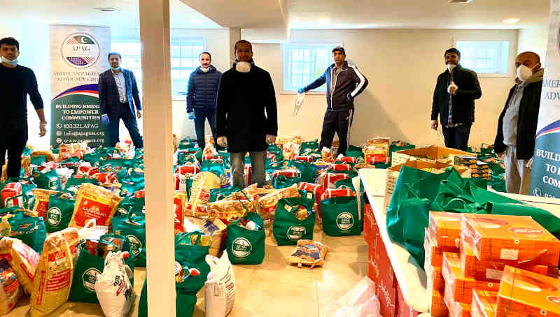 American Pakistani Advocacy Group (APAG) has delivered more than 1,000 groceries packages to elderly, disabled, and financially distressed families in New York. Photo: APAG