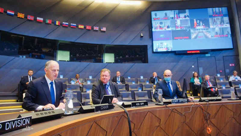 NATO Policy Directors for Civil Preparedness met by secure video conference on July 8, 2020 to exchange views and best practices in their response to the Covid-19 crisis and how to strengthen national resilience. Photo: NATO