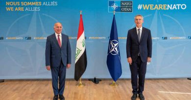 NATO Secretary General Jens Stoltenberg with the Foreign Minister of Iraq Mr. Fuad Mohammad Hussein on September 16, 2020 at NATO Headquarters in Brussels. Photo: NATO