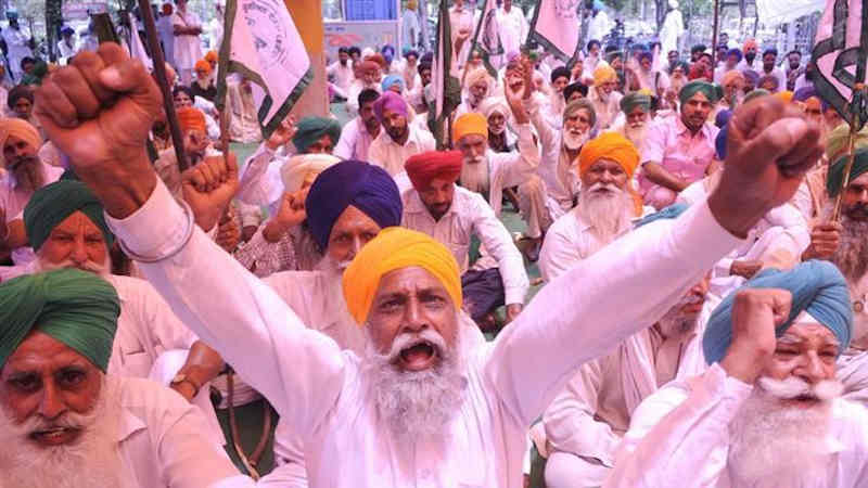 Punjab farmers protesting against the farm laws imposed by the Modi government. Photo: Shiromani Akali Dal