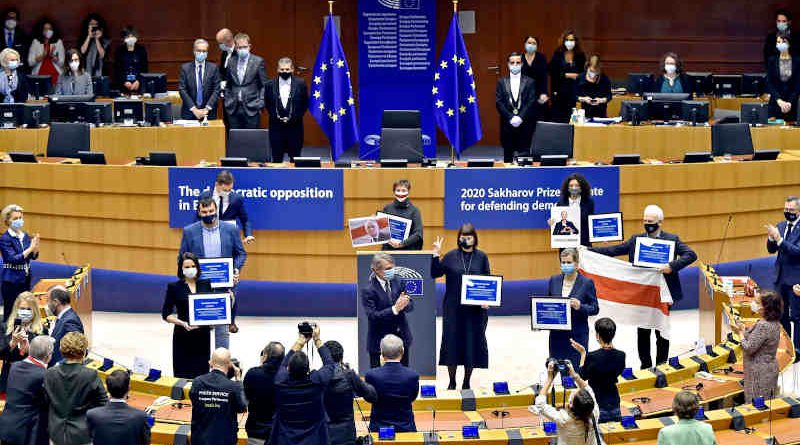 Award ceremony for the 2020 Sakharov Prize. Photo: European Parliament
