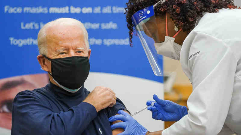 U.S. President-elect Joe Biden receiving Covid-19 vaccine on December 21, 2020. Photo: Joe Biden / Twitter (file photo)