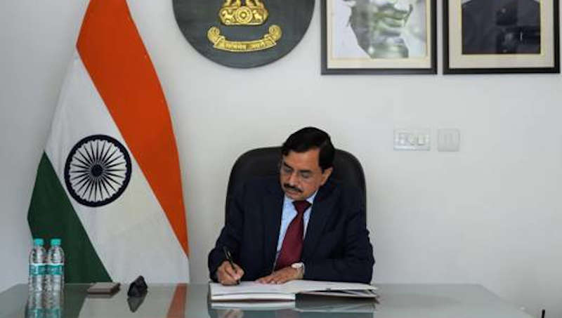 Sushil Chandra taking over as Chief Election Commissioner of India on April 13, 2021. Photo: PIB (file photo)