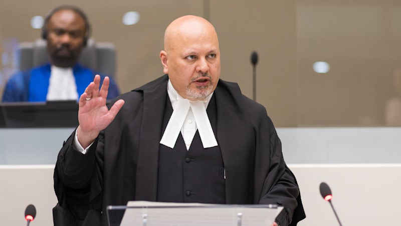 Mr Karim Asad Ahmad Khan QC taking his solemn oath as ICC Prosecutor on June 16, 2021. Photo: ICC-CPI