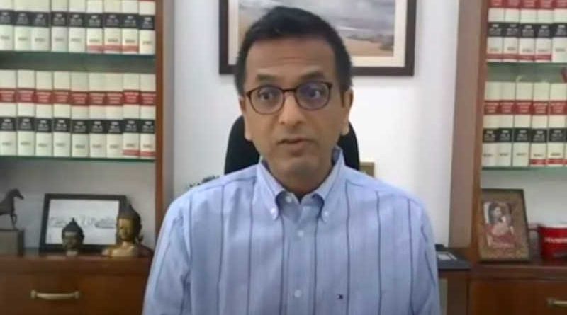 Justice D.Y. Chandrachud. Photo: Screengrab from the video of the virtual event on August 28, 2021