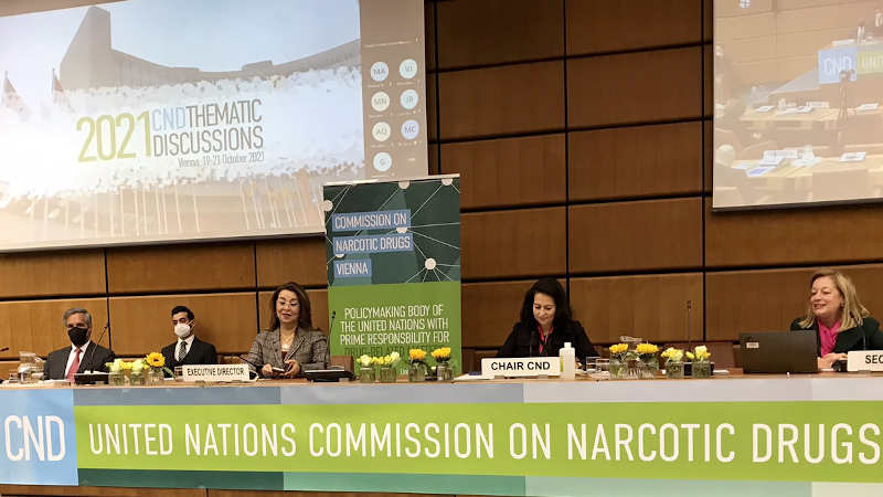 The third round of the Thematic Discussions of the Commission on Narcotic Drugs (CND) held from 19 to 21 October 2021. Photo: UNODC