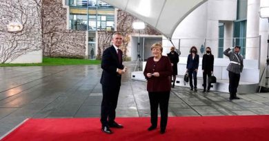 NATO Secretary General Jens Stoltenberg meeting Chancellor Angela Merkel in Berlin on 19 November 2021. Photo: NATO