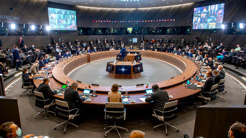 NATO Foreign Ministers held an extraordinary virtual meeting on Friday (7 January 2022) to discuss Russia’s continued military build-up in and around Ukraine. Photo: NATO