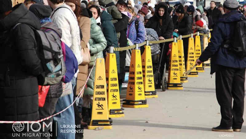 Millions are being forced to flee as Russian attacks intensify in Ukraine. Photo: IOM