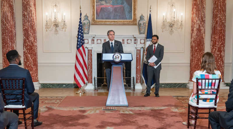 U.S. Secretary of State Antony Blinken releasing the International Religious Freedom Report on June 2, 2022. Photo: U.S. Department of State