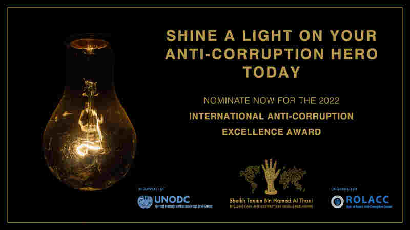 Sheikh Tamim bin Hamad Al Thani Anti-Corruption Excellence Award. Photo: UNODC