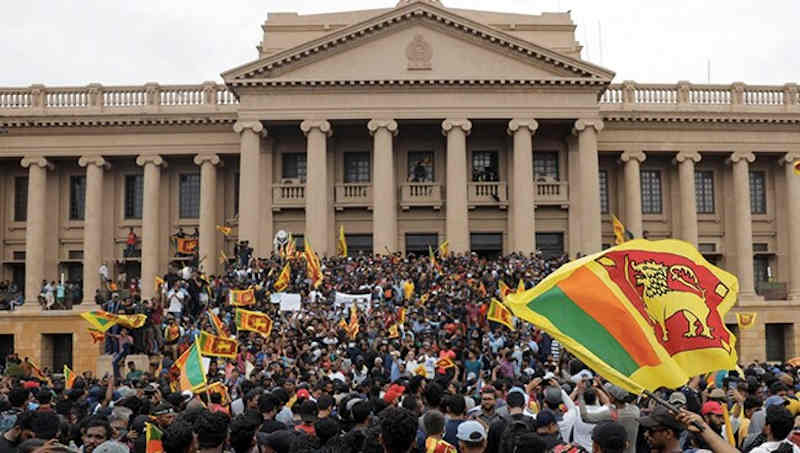 Protests in Sri Lanka. Photo: NDTV (file photo)