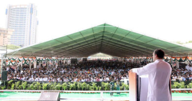Congress leader Rahul Gandhi addressing a public rally in New Delhi on September 4, 2022. Photo: Congress