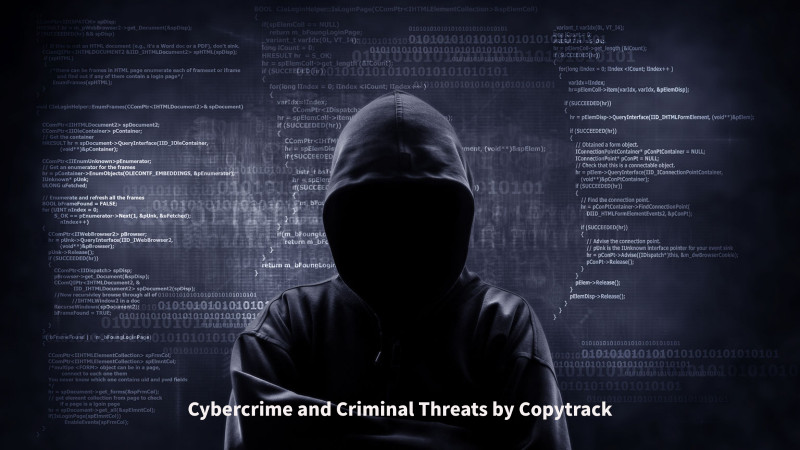 Cybercrime and Criminal Threats by Copytrack. Photo Created with Adobe Express