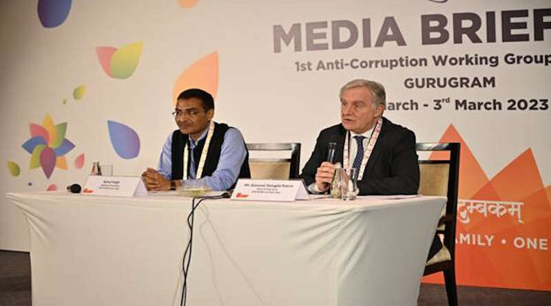 G20 Anti-corruption Working Group Meet on March 3, 2023 in India. Photo: PIB