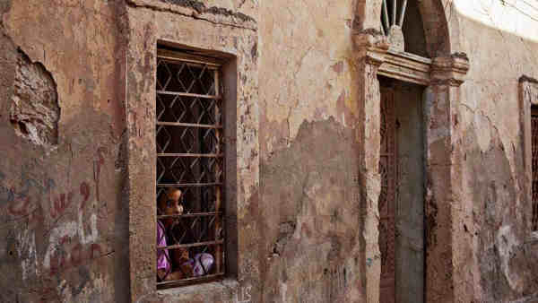A girl looks out of her house window in Benghazi, Libya. Photo: UNSMIL