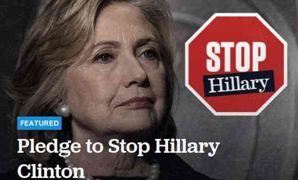 Pledge to Stop Hillary Clinton